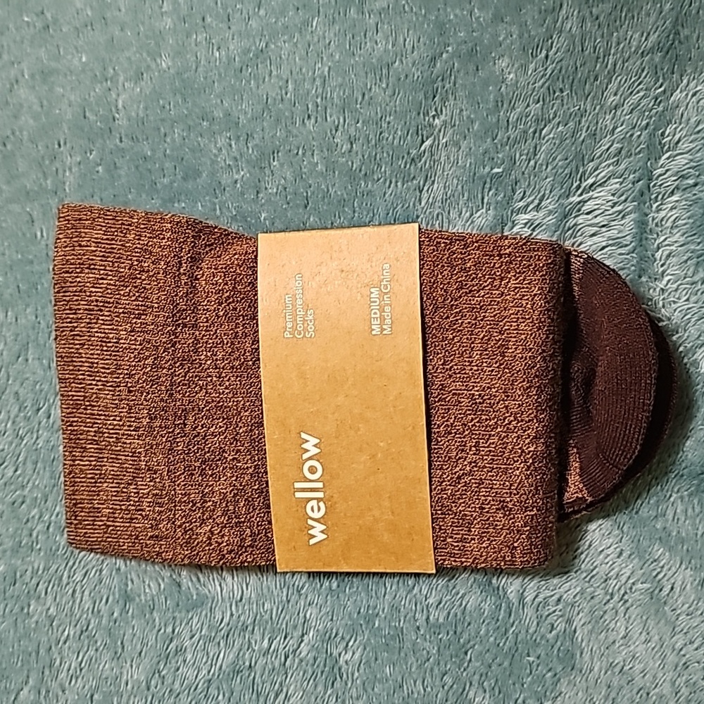 Wellow compression socks, Size M, brown
